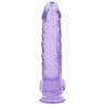 Real Rock Crystal Gode Crystal Clear 21 x 5.5cm Violet